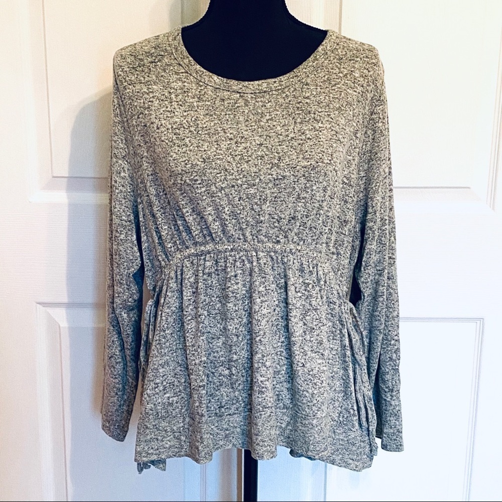 NWT Caslon Nordstrom Cinch Tie Waist Knit Top XS